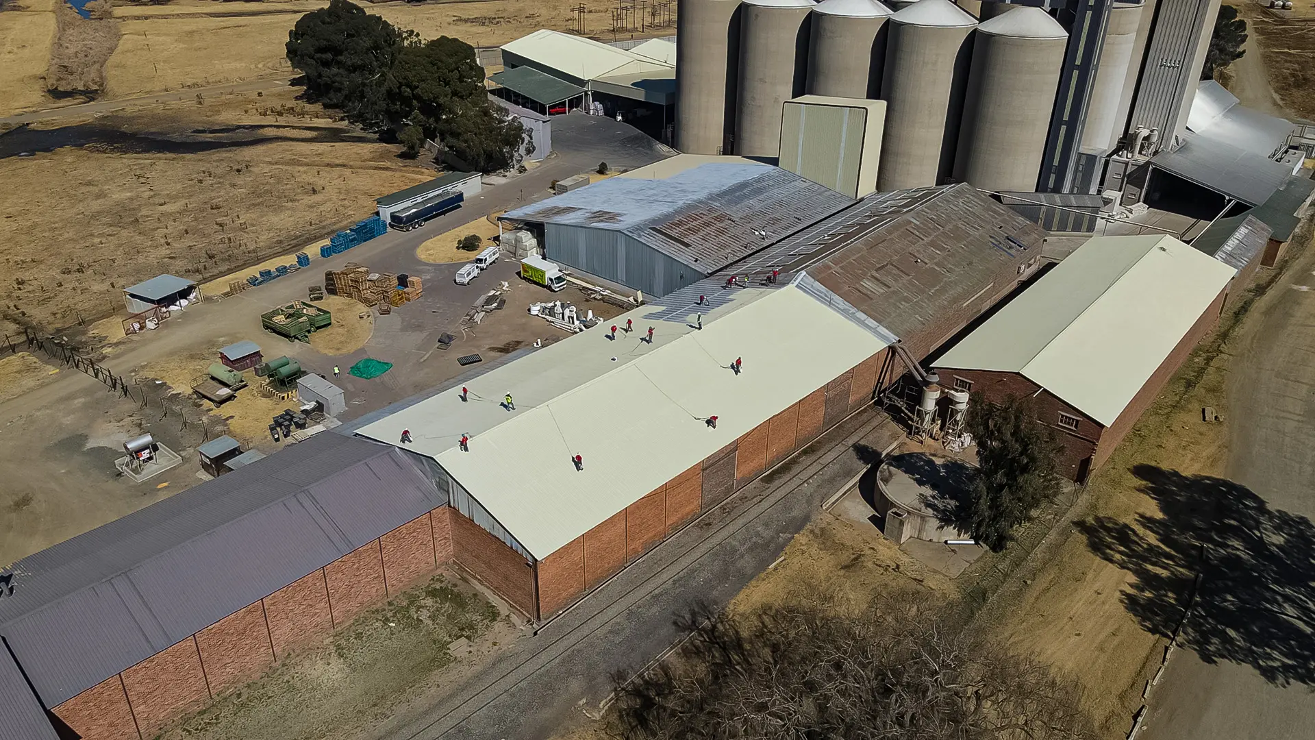 Sicon Group commercial roofing team installing a metal roof in Gauteng
