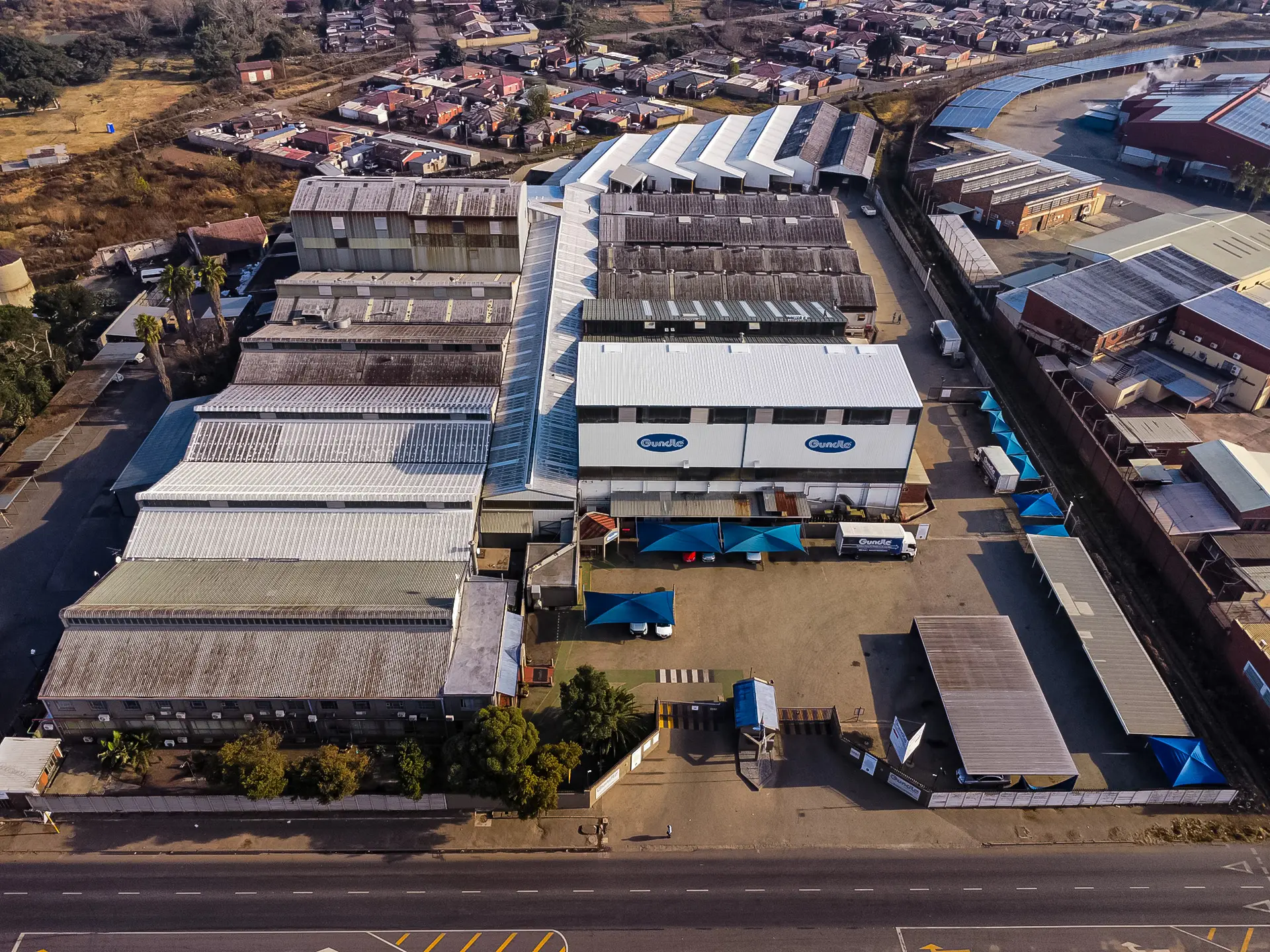 Routine industrial roof maintenance check on East Rand factory